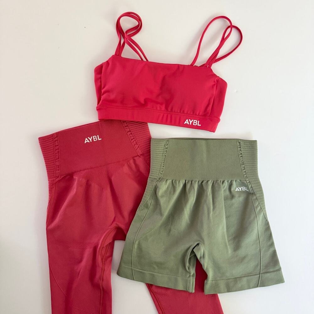 AYBL sports Bra Leggings Shorts Set XS